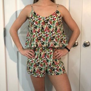 Hope’s Honey Punch watercolor floral romper